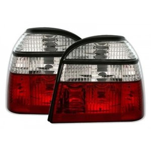 Čir&aacute; světla VW Golf III 91-98 &ndash; červen&aacute;/krystal