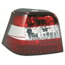 Zadn&iacute; čir&aacute; světla VW Golf IV 97-06 &ndash; LED, červen&aacute;/krystal