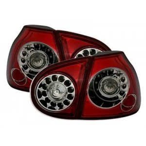 Čir&aacute; světla VW Golf V 03-09 &ndash; LED, červen&aacute;/krystal