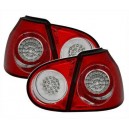 Zadn&iacute; čir&aacute; světla VW Golf V 03-09 &ndash; LED, červen&aacute;/krystal
