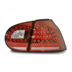 Zadn&iacute; čir&aacute; světla VW Golf V 03-09 &ndash; LED, červen&aacute;/krystal