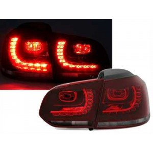 Čir&aacute; světla VW Golf VI 5K 10/08- _ LED, červen&aacute;/kouřov&aacute;