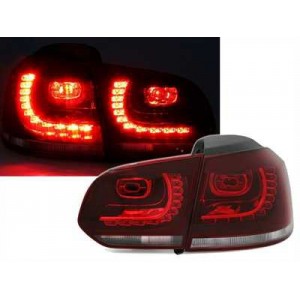 Čir&aacute; světla VW Golf VI 5K 10/08- _ LED, červen&aacute;/krystal