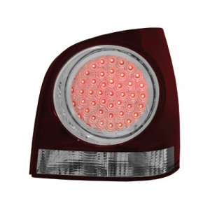 Čir&aacute; světla VW Polo 3+5dv. 9N3 05-09 - LED, červen&aacute;/krystal