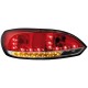 Zadní čirá světla VW Scirocco III 08-10 - LED, červená/krystal